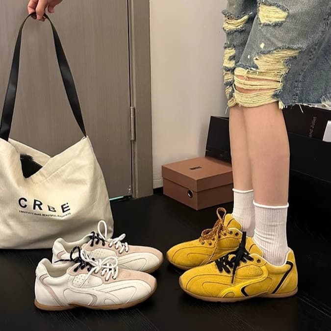 ランニングシューズ ふわもこ厚底スポーツスニーカー